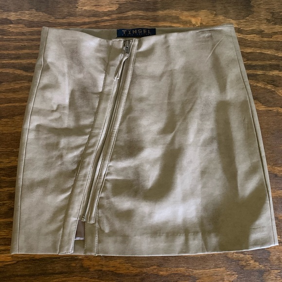 Tinsel Dresses & Skirts - Faux leather biker skirt